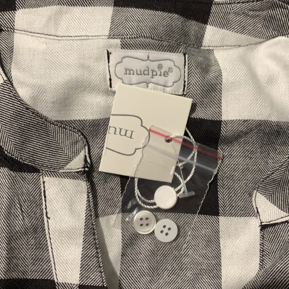 NWT Mud Pie Black Check Dress - Picture 5 of 5